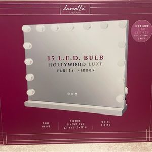 Hollywood luxe vanity mirror 23” x 18”